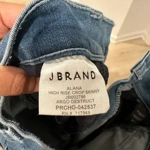 J Brand Jeans J Brand Alana High Rise Crop Skinny Size 26 - Main Image